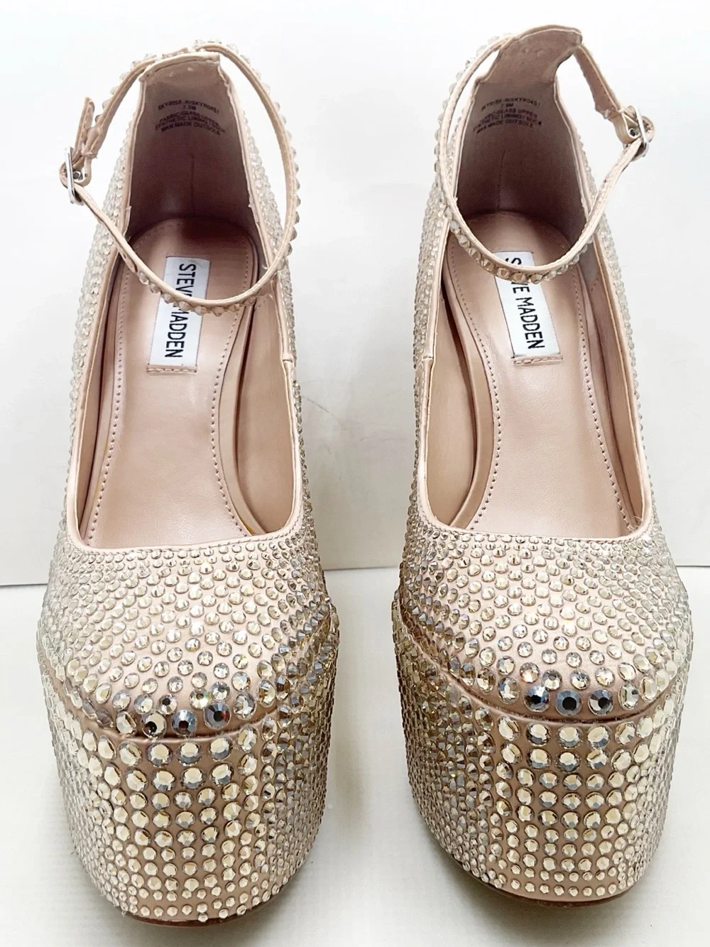 {Steve Madden} Skyrise Rhinestone Embellished Platform Heels